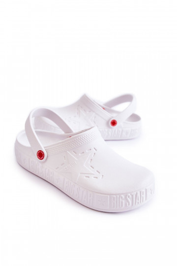 Ľahké papuče Big Star II175003 bielej farby