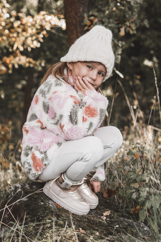 Detské snehule Big Star KK374221 béžovo-zlatej farby