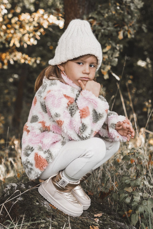 Detské snehule Big Star KK374221 béžovo-zlatej farby