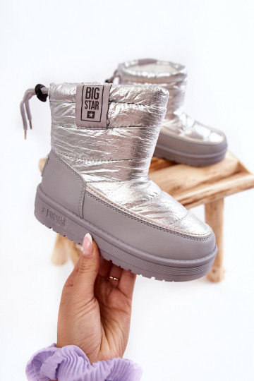Detské snehule Big Star KK374218 sivá a strieborná 2