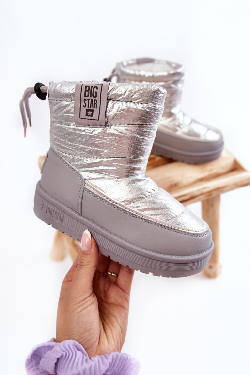 Detské snehule Big Star KK374218 sivá a strieborná