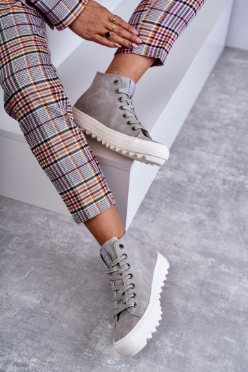 Voľnočasová obuv Big Star zateplená sivá EE274114 2