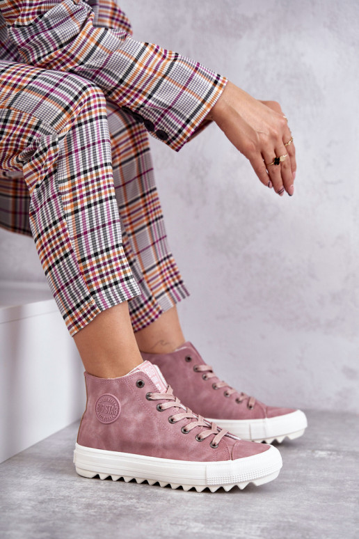 Voľnočasová obuv Big Star zateplená ružová farba EE274113 Voľnočasová obuv Big Star zateplená ružová farba EE274113