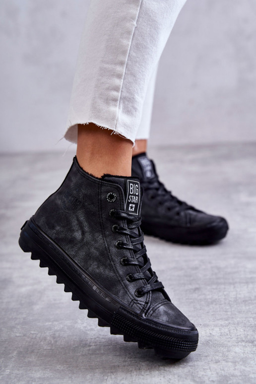 Voľnočasová obuv Big Star zateplená čierna farba GG274069 Voľnočasová obuv Big Star zateplená čierna farba GG274069