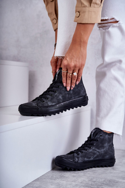 Voľnočasová obuv Big Star zateplená čierna farba GG274069 Voľnočasová obuv Big Star zateplená čierna farba GG274069