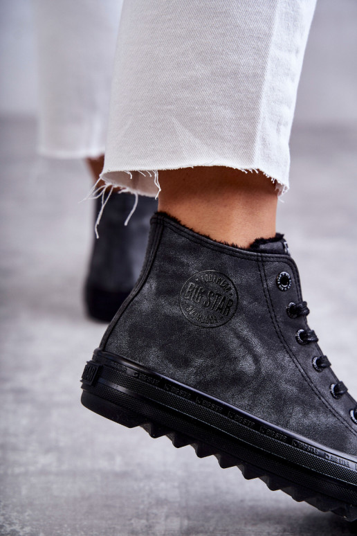 Voľnočasová obuv Big Star zateplená čierna farba GG274069 Voľnočasová obuv Big Star zateplená čierna farba GG274069