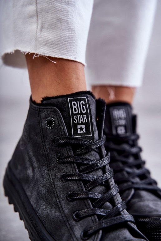 Voľnočasová obuv Big Star zateplená čierna farba GG274069 Voľnočasová obuv Big Star zateplená čierna farba GG274069