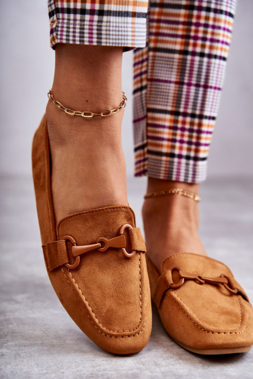 vyrobené zo semišu Mokasíny s ornamentami hnedej farby Santi vyrobené zo semišu Mokasíny s ornamentami hnedej farby Santi