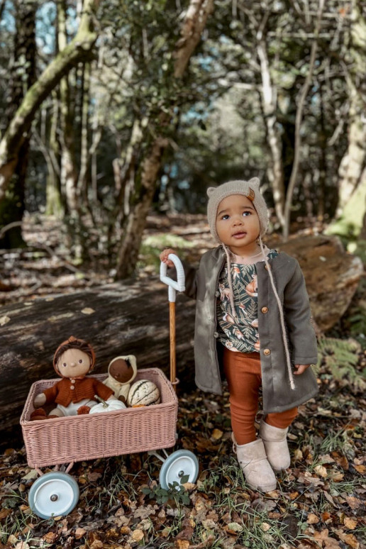 Detské zateplené snehule so stuhami béžová Meriva