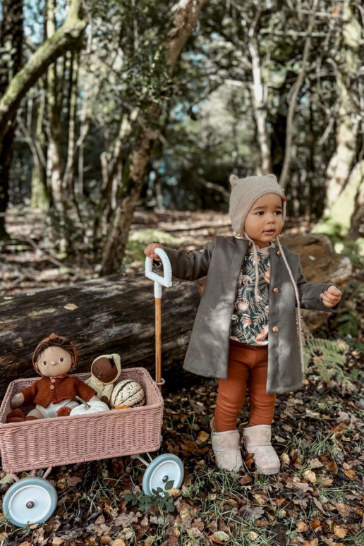 Detské zateplené snehule so stuhami béžová Meriva