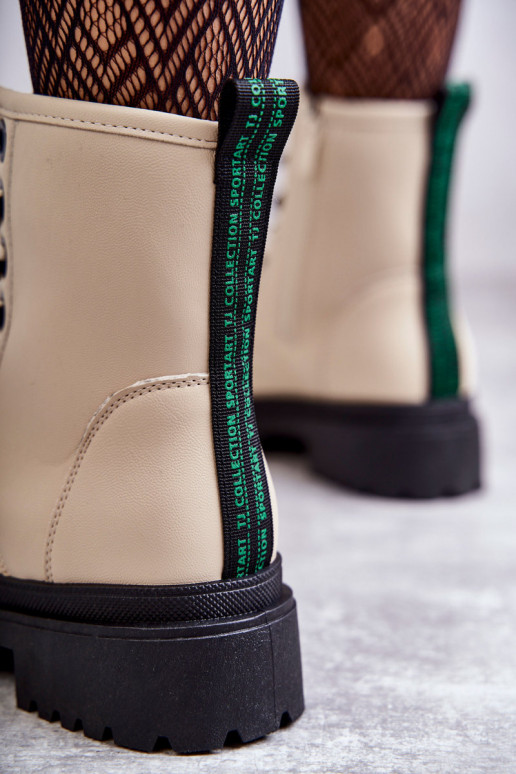 Dámske členkové čižmy členkové čižmy farby ivory Denila Dámske členkové čižmy členkové čižmy farby ivory Denila