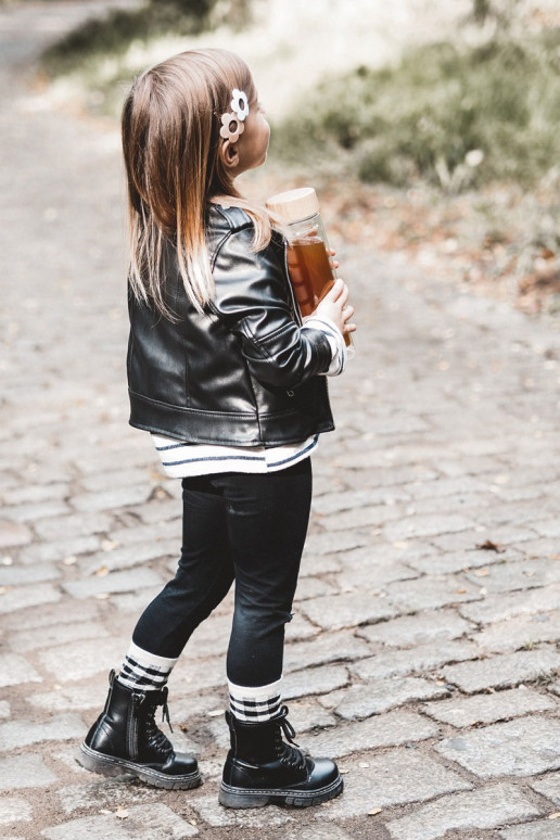 Detské čižmy na zips v čiernej farbe Omua