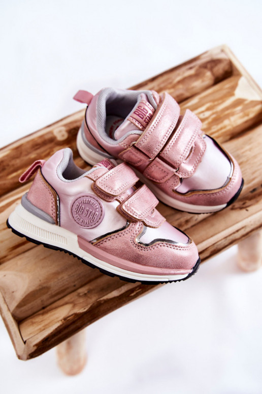 Detská športová obuv so zapínaním Memory Foam System Big Star KK374180 ružová Detská športová obuv so zapínaním Memory Foam System Big Star KK374180 ružová