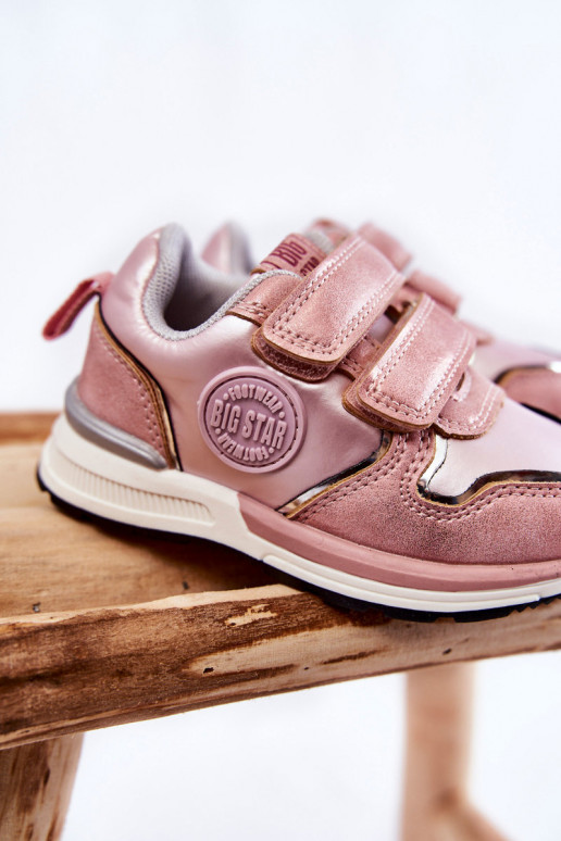 Detská športová obuv so zapínaním Memory Foam System Big Star KK374180 ružová Detská športová obuv so zapínaním Memory Foam System Big Star KK374180 ružová