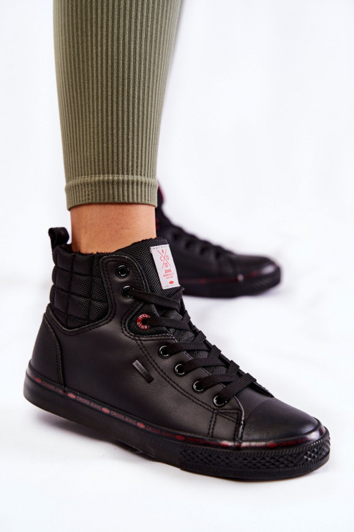 obuv na voľný čas s podrážkou Cross Jeans KK2R4058C čiernej farby