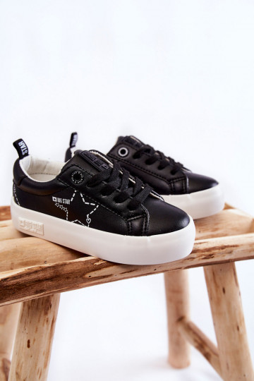 Detská športová obuv so šnúrkami Big Star KK374223 čiernej farby