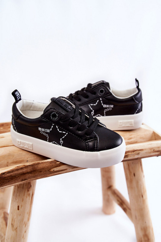 Detská športová obuv so šnúrkami Big Star KK374223 čiernej farby Detská športová obuv so šnúrkami Big Star KK374223 čiernej farby