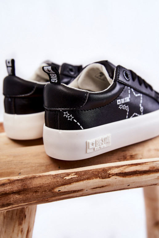 Detská športová obuv so šnúrkami Big Star KK374223 čiernej farby Detská športová obuv so šnúrkami Big Star KK374223 čiernej farby