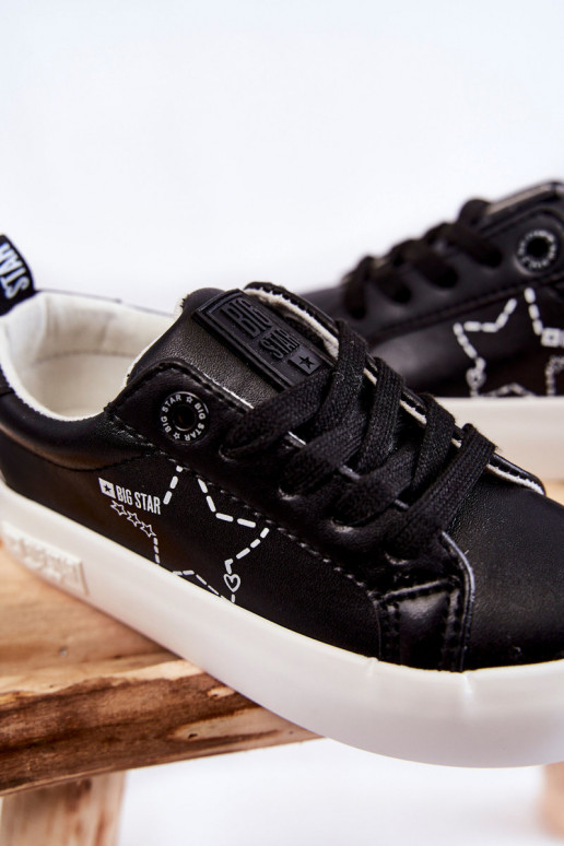 Detská športová obuv so šnúrkami Big Star KK374223 čiernej farby Detská športová obuv so šnúrkami Big Star KK374223 čiernej farby