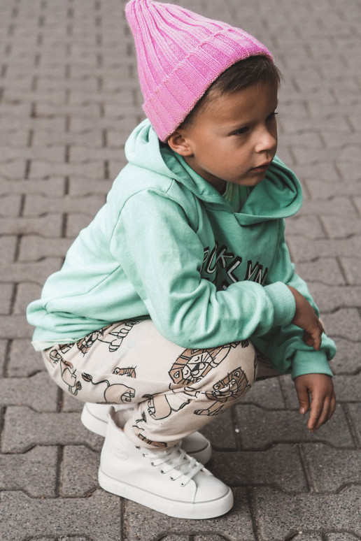 Detské topánky s vložkou na zips Big Star KK374227 bielej farby