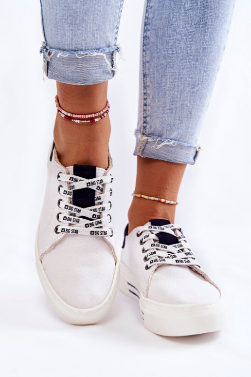 Dámske topánky Memory Foam System Big Star KK276002 bielej farby