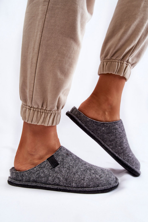 Klasický model Papuče Big Star KK276014 sivej farby Klasický model Papuče Big Star KK276014 sivej farby