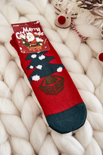 Detské vianočné ponožky Christmas Tree Cosas Bielo-zelená farba