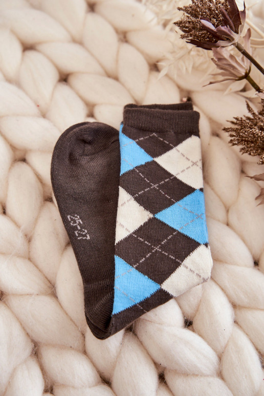 Dlhé ponožky s károvanými vzormi 5 ks. Rôzne farby Dlhé ponožky s károvanými vzormi 5 ks. Rôzne farby