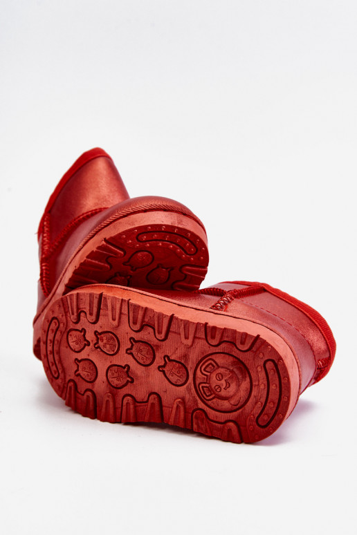 Teplé detské snehule v červenej farbe Scooby Teplé detské snehule v červenej farbe Scooby