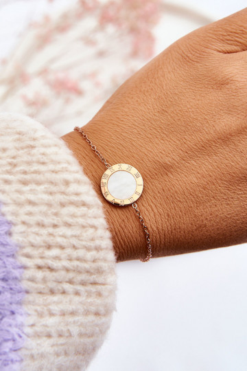 Náramok vo farbe bieleho ružového zlata