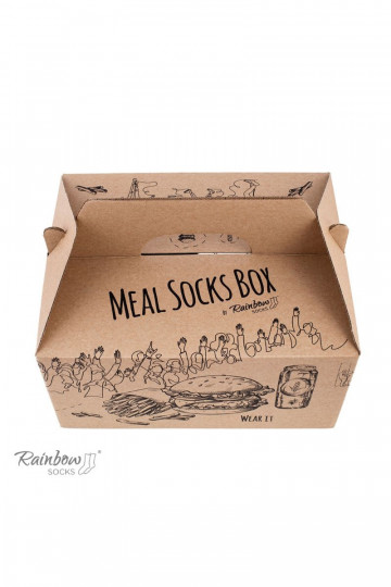 Farebné ponožky v krabičke Meal Socks Box Burger 5 Par