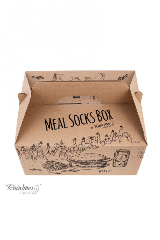 Farebné ponožky v krabičke Meal Socks Box Burger 5 Par Farebné ponožky v krabičke Meal Socks Box Burger 5 Par