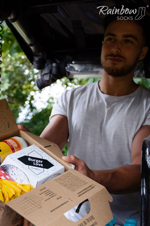 Farebné ponožky v krabičke Meal Socks Box Burger 5 Par Farebné ponožky v krabičke Meal Socks Box Burger 5 Par