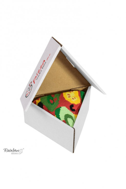 Farebné ponožky v krabičke 1 pár Pizza Farebné ponožky v krabičke 1 pár Pizza