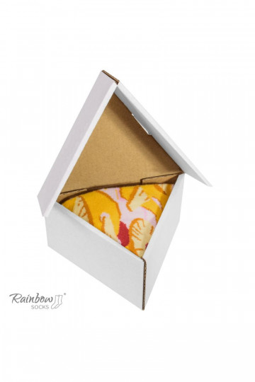 Farebné ponožky v krabičke 1 pár Pizza