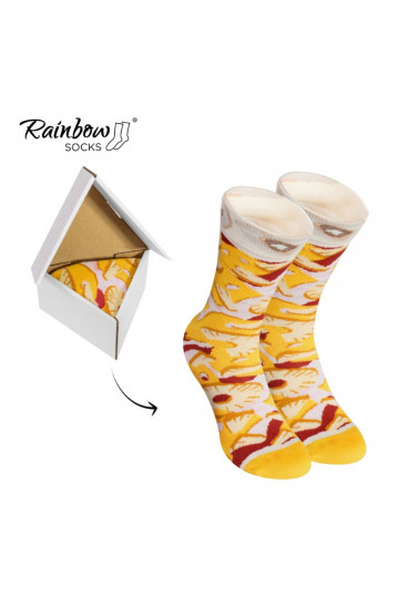 Farebné ponožky v krabičke 1 pár Pizza 2
