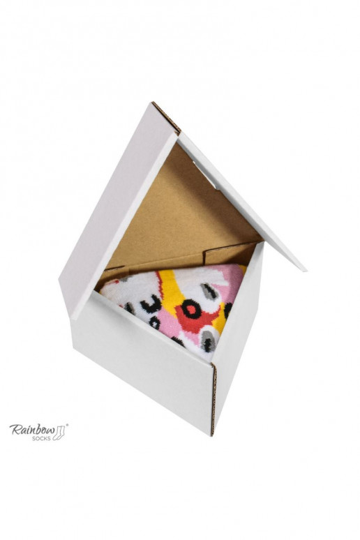 Farebné ponožky v krabičke 1 pár Pizza Farebné ponožky v krabičke 1 pár Pizza