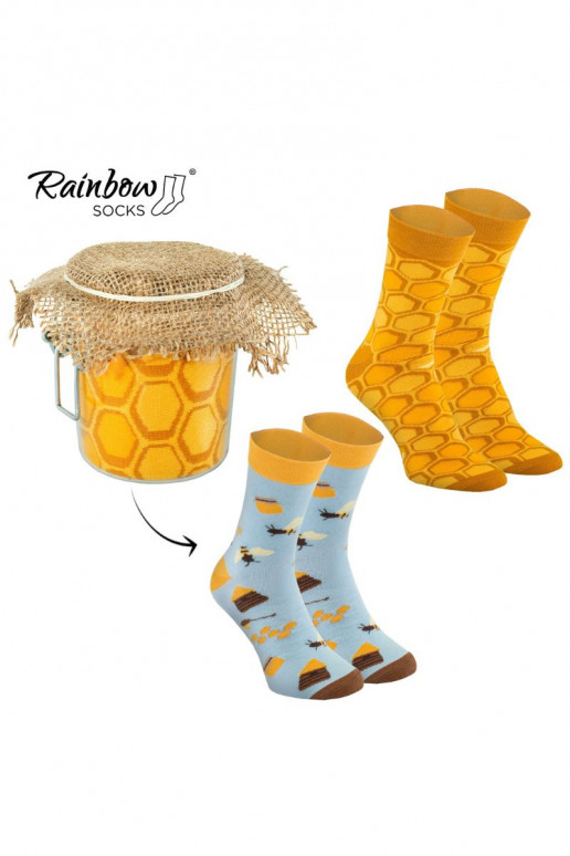 2 páry farebných ponožiek