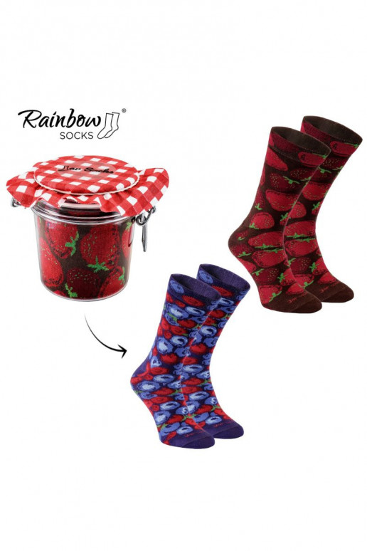 2 páry farebných ponožiek v krabičke 2 páry farebných ponožiek v krabičke