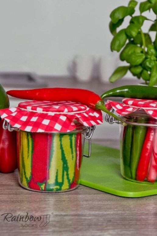 2 páry farebných ponožiek v krabičke