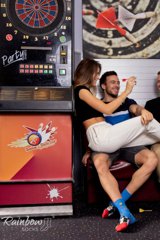 3 páry farebných ponožiek v krabičke 3 páry farebných ponožiek v krabičke