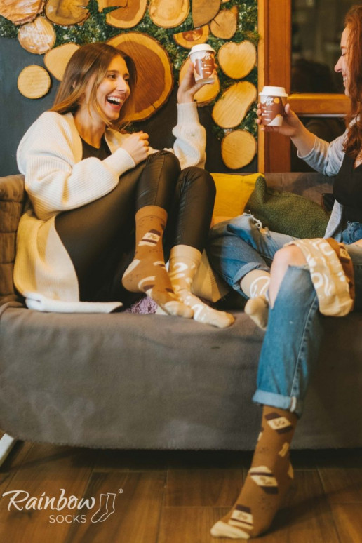 Farebné ponožky v krabičke Caffe Latte 1 pár Farebné ponožky v krabičke Caffe Latte 1 pár