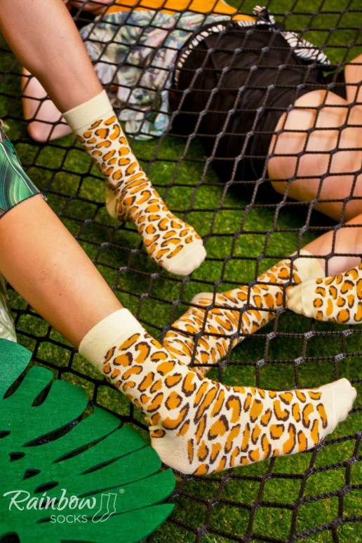 Farebné ponožky v krabičke s motívmi divých zvieratiek, 3 páry Farebné ponožky v krabičke s motívmi divých zvieratiek, 3 páry