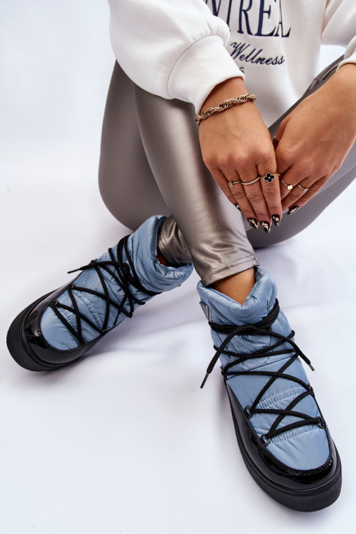 snehule so šnúrkami v modrej farbe Carrios snehule so šnúrkami v modrej farbe Carrios