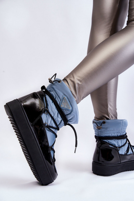 snehule so šnúrkami v modrej farbe Carrios snehule so šnúrkami v modrej farbe Carrios