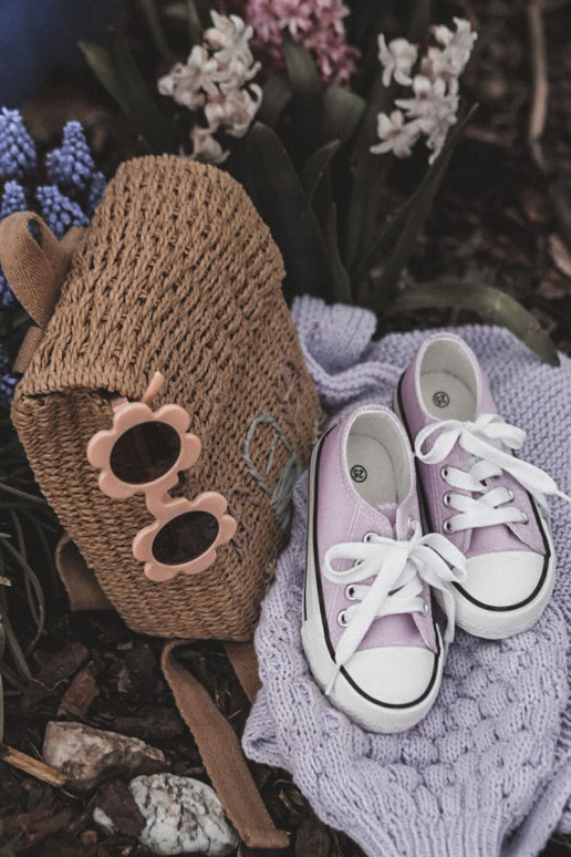 Klasické detské športové topánky Purple Filemon