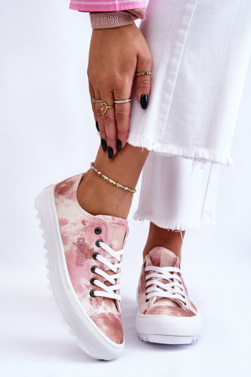 tenisky s plochou podrážkou Big Star LL274044 ružovo-béžové 2