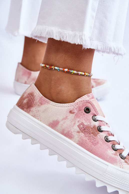 tenisky s plochou podrážkou Big Star LL274044 ružovo-béžové