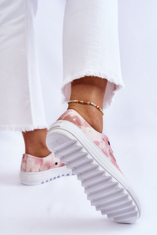 tenisky s plochou podrážkou Big Star LL274044 ružovo-béžové