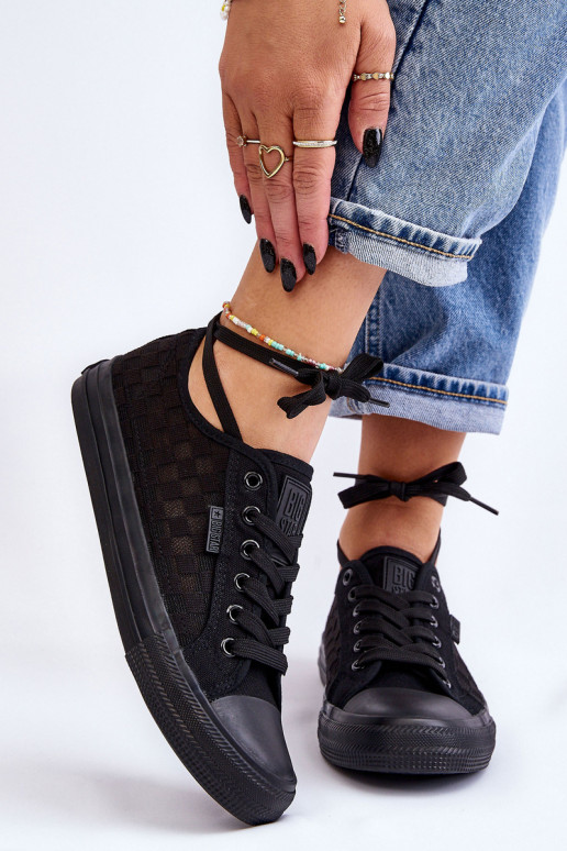 Klasický model plochých topánok Big Star LL274072 čiernej farby Klasický model plochých topánok Big Star LL274072 čiernej farby